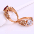 12254 Fashion jewelry elegant special price ring wholesale girls' latest 18k gold color ring designs